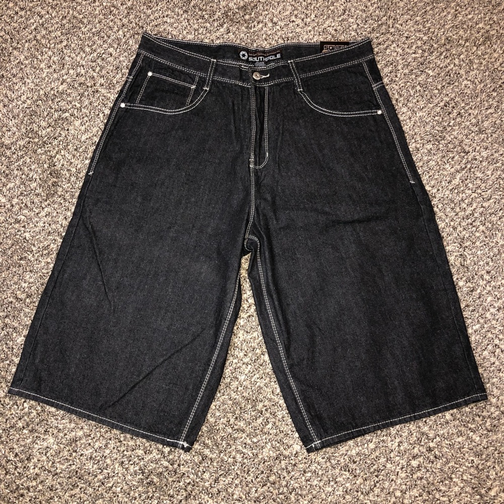 South Pole NEW Mens Black Relaxed Fit Shorts 38